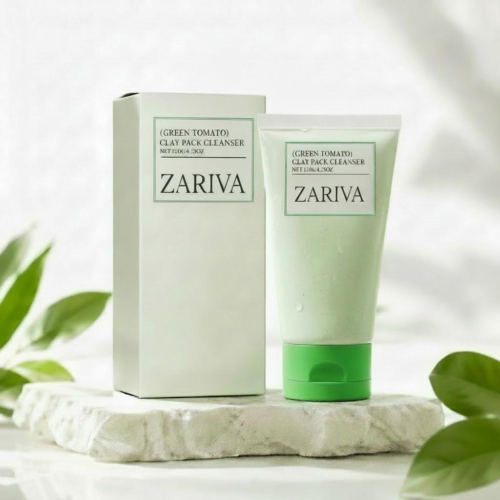 Green Tomato Clay Cleanser + Mask - Zariva
