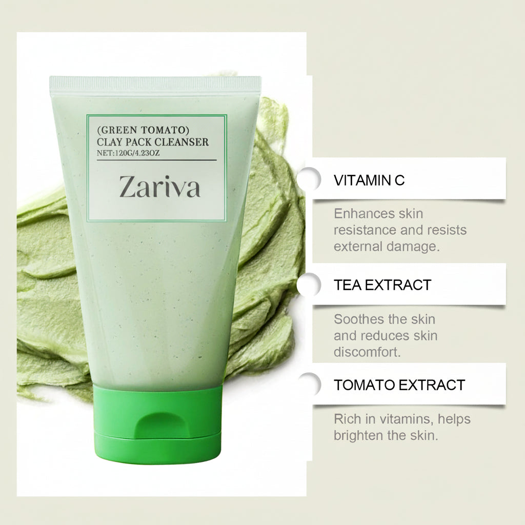 Green Tomato Clay Cleanser + Mask - Zariva
