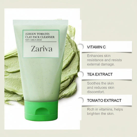 Green Tomato Clay Cleanser + Mask - Zariva